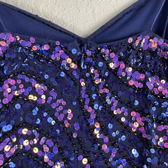 ADRIANNA PAPELL Womens Spaghetti‎ Strap Maxi Formal Sheath Dress - Picture 5 of 11